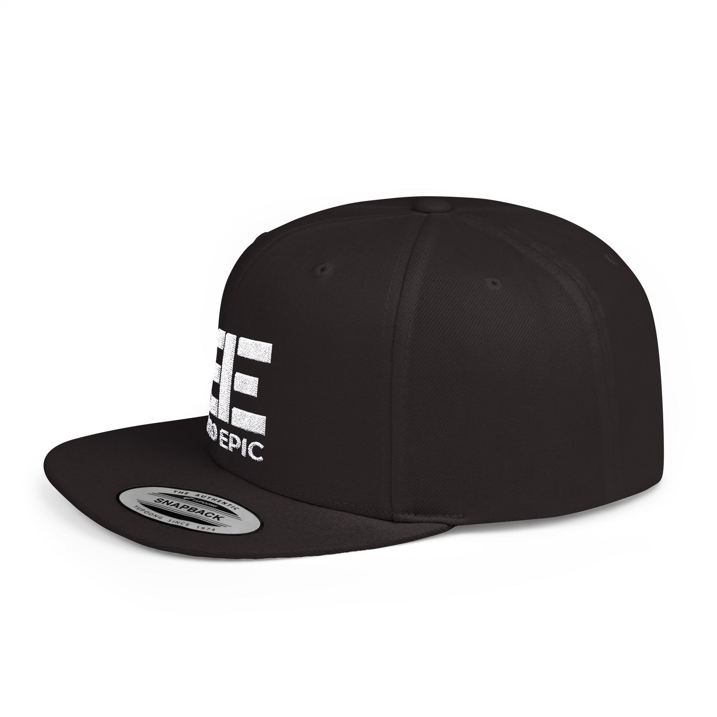 BE - Flat Bill Snapback White Logo