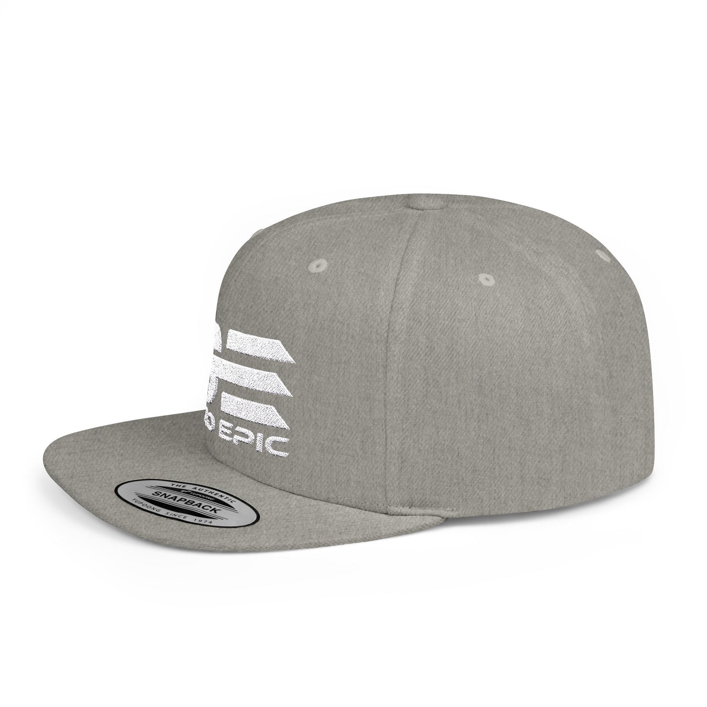 BE - Flat Bill Snapback White Logo