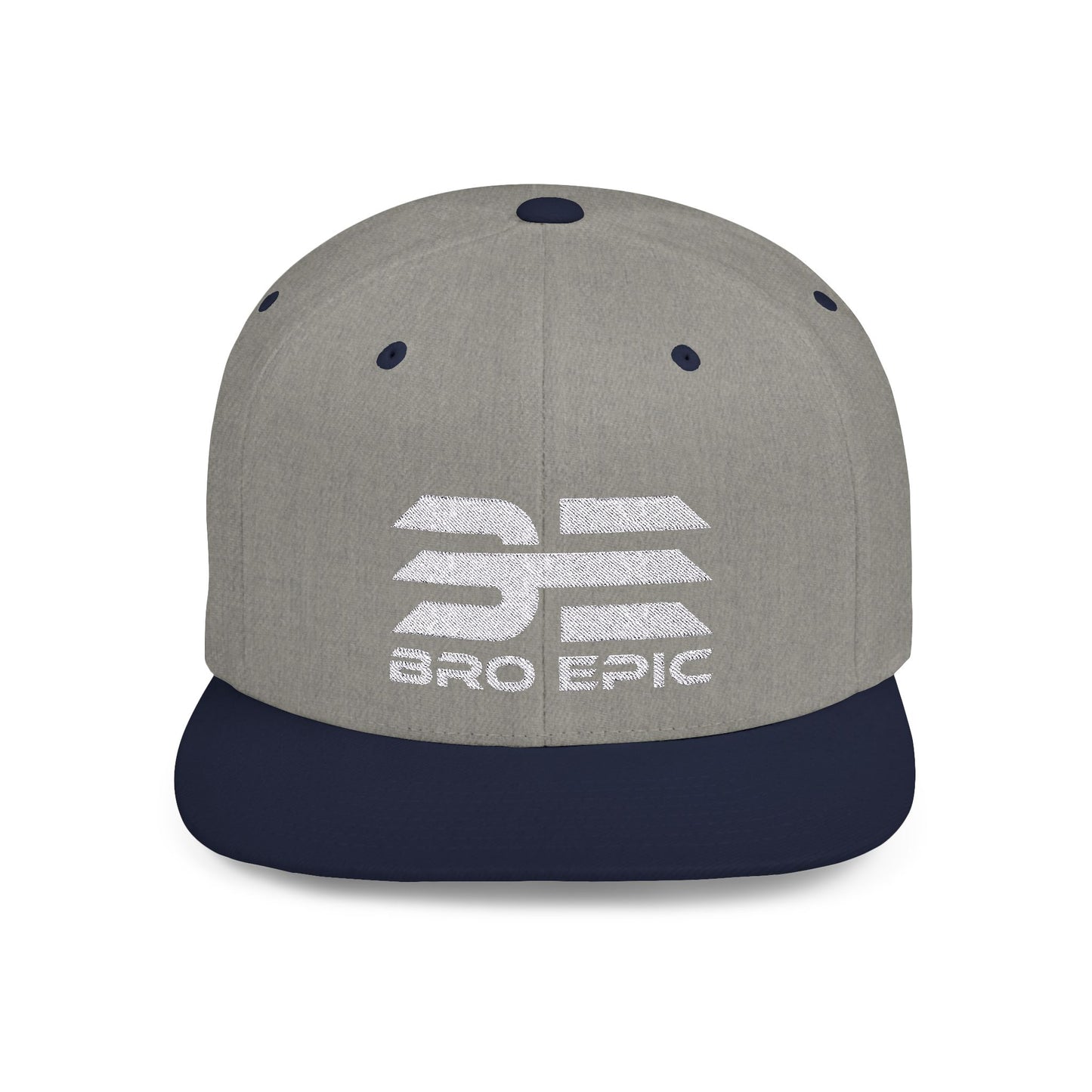 BE - Flat Bill Snapback White Logo