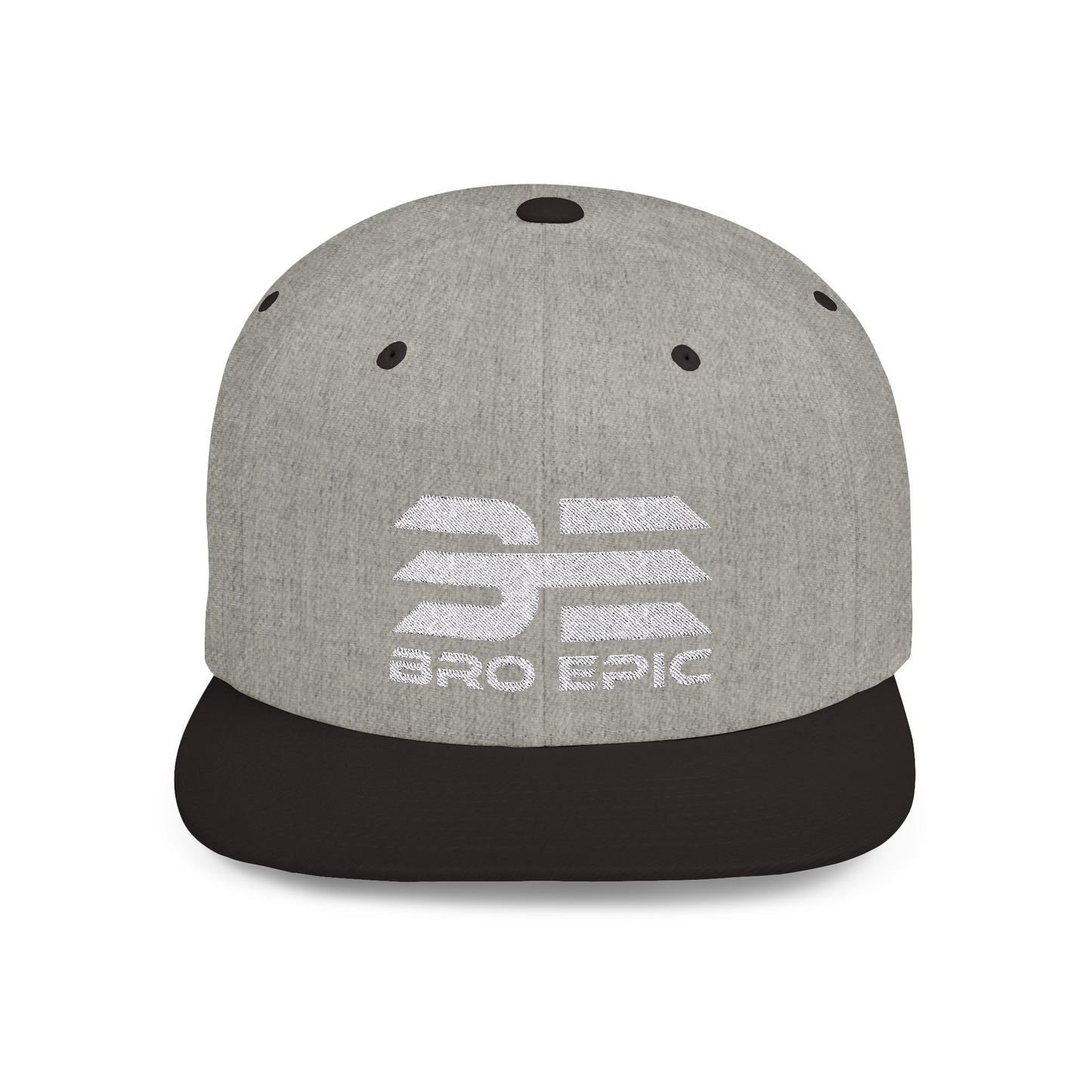 BE - Flat Bill Snapback White Logo