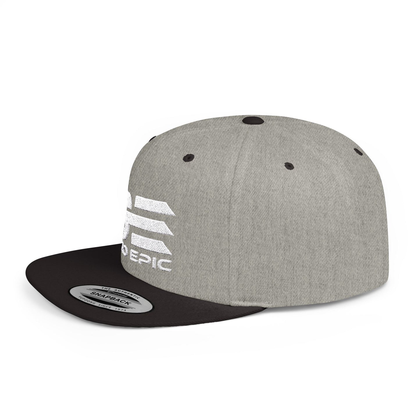 BE - Flat Bill Snapback White Logo